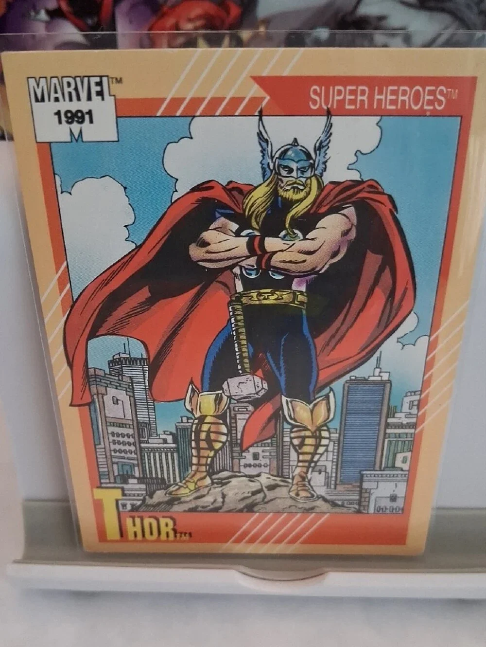 Marvel Thor Super Heroes Card - Red, Blue, Gold